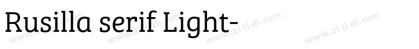 Rusilla serif Light字体转换